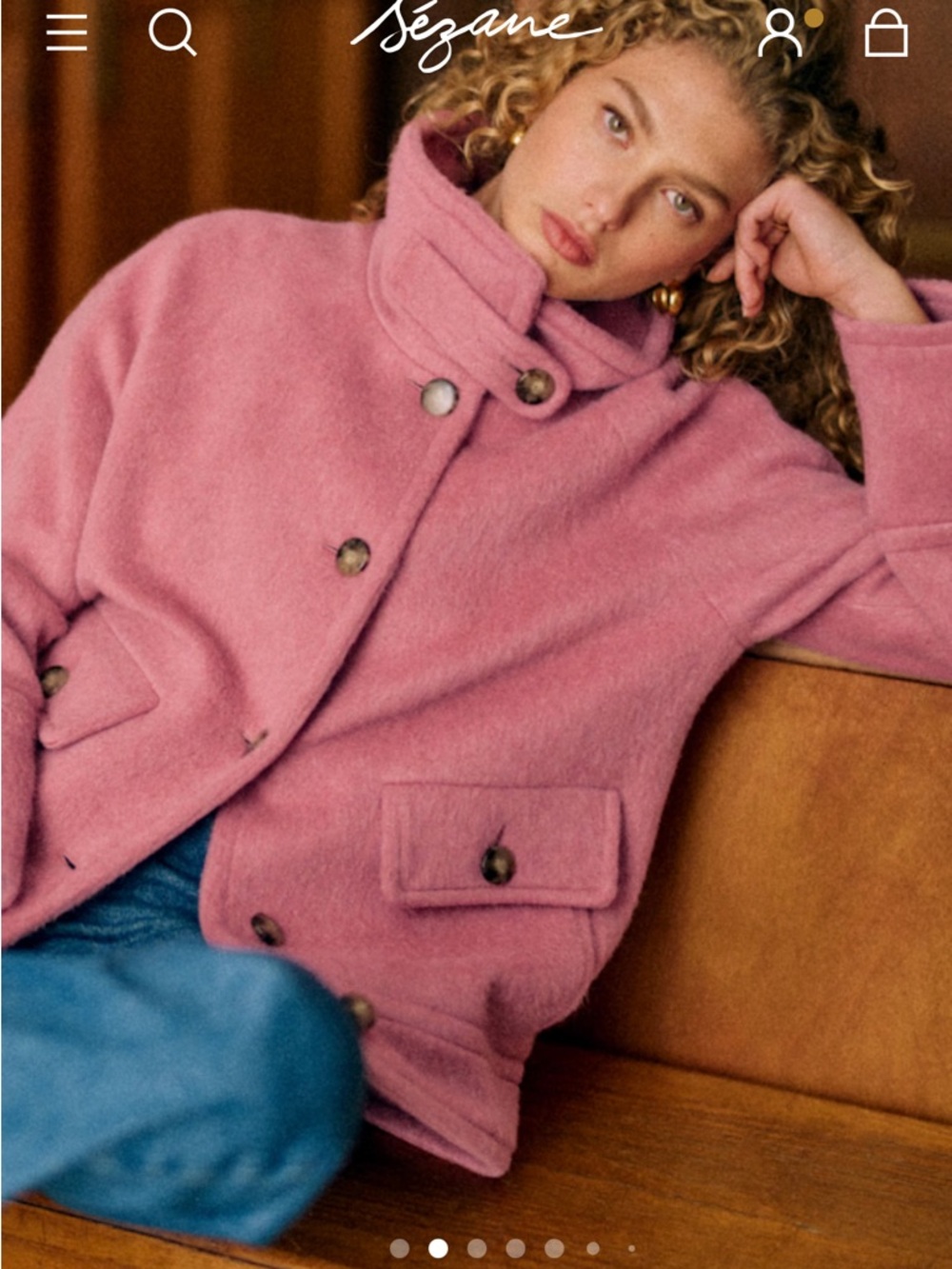 Sezane Leo Coat in Rosewood - Picture 9 of 9